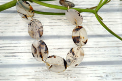 Montana Moss Agate 22-27mm oval flats beads (ETB00995)