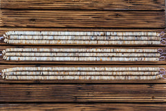 Matte Wood Opalite/ Petrified Wood 8.5-10.5mm thin cylinder beads (ETB00592)