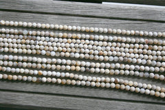 Matte Wood Opalite/ Petrified Wood 5-6mm round beads (ETB00966)