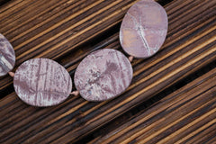 Matte Sonoran Dendrite Rhyolite 23-31mm freeform beads (ETB00863)