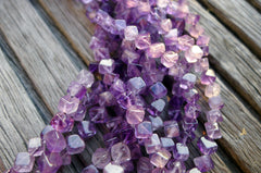 Natural Amethyst (Brazil) 3-4mm cube beads (ETB00680)
