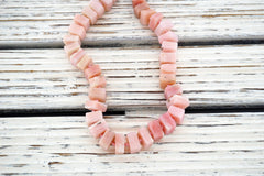 Matte Pink Opal 9-10mm cube beads  (ETB01228)