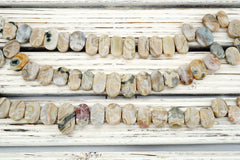 Ocean Jasper oval flat beads (ETB01082)
