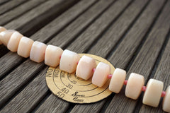 Pink Opal 6-13mm triangular prism beads (ETB00634)