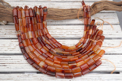 Carnelian cylinder beads 15-21mm (ETB01762) Healing crystal/Reiki healing/Healing necklace