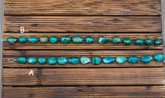 Natural Amazing blue Peruvian Chrysocolla 17-24.5mm pebble beads (ETB00873)