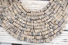 Matte Variegated Jasper cube matte beads 8-9mm (ETB01760) Unique jewelry/Vintage jewelry/Gemstone necklace