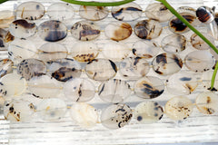 Montana Moss Agate 22-27mm oval flats beads (ETB00995)