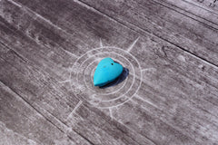 (SPL00080) Sleeping beauty turquoise small heart pendant