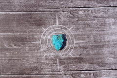(SPL00080) Sleeping beauty turquoise small heart pendant