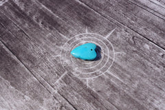 (SPL00080) Sleeping beauty turquoise small heart pendant