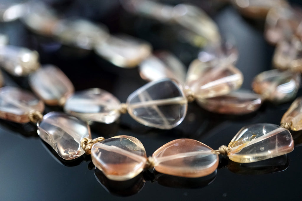 Oregon SunStone freeform beads (ETB01401) Healing crystal/Unique jewelry/Vintage jewelry/Gemstone necklace