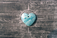 (SPL00066) Larimar large heart pendant