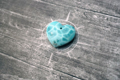 (SPL00067) Larimar large heart pendant