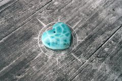 (SPL00067) Larimar large heart pendant