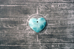 (SPL00067) Larimar large heart pendant