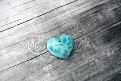 (SPL00067) Larimar large heart pendant