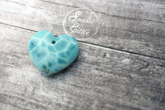 (SPL00067) Larimar large heart pendant