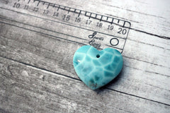 (SPL00067) Larimar large heart pendant