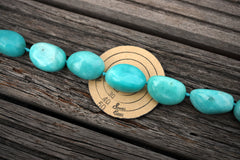 (SPL00052) Peruvian Amazonite organic form/pebble beads (large)