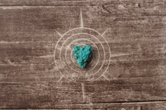 (SPL00081) Sleeping beauty turquoise small heart pendant