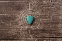 (SPL00081) Sleeping beauty turquoise small heart pendant