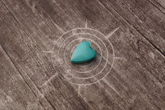 (SPL00081) Sleeping beauty turquoise small heart pendant