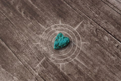 (SPL00081) Sleeping beauty turquoise small heart pendant