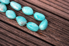 (SPL00054) Peruvian Amazonite organic form/pebble beads (large)