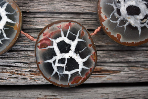 (SPL00015) Septarian freeform beads/necklace