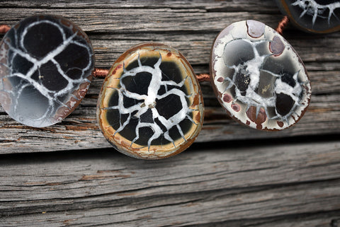 (SPL00016) Septarian freeform beads/necklace