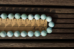 Rare Larimar 12-12.5mm round beads (ETB00800)