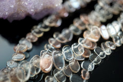 Oregon SunStone oval beads 4.5-8mm (ETB01383) Healing crystal/Unique jewelry/Vintage jewelry/オレゴンサンストーン