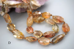 Oregon SunStone facted beads 7-11mm (ETB01384) Healing stone/Unique jewelry/Vintage jewelry/オレゴンサンストーン