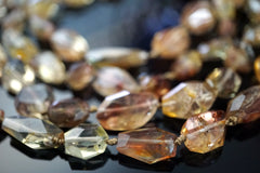 Oregon SunStone facted beads 7-11mm (ETB01384) Healing stone/Unique jewelry/Vintage jewelry/オレゴンサンストーン