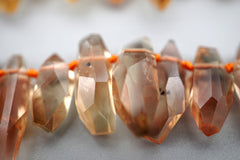 Oregon SunStone facted beads 9-21.5mm (ETB01539) Healing stone/Unique jewelry/オレゴンサンストーン