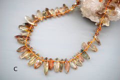 Oregon SunStone facted beads 9-21.5mm (ETB01539) Healing stone/Unique jewelry/オレゴンサンストーン