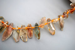 Oregon SunStone facted beads 9-21.5mm (ETB01539) Healing stone/Unique jewelry/オレゴンサンストーン