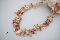 Oregon SunStone facted beads 9-21.5mm (ETB01539) Healing stone/Unique jewelry/オレゴンサンストーン