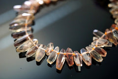 Oregon SunStone facted beads 9-21.5mm (ETB01539) Healing stone/Unique jewelry/オレゴンサンストーン