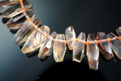 Oregon SunStone facted beads 9-21.5mm (ETB01539) Healing stone/Unique jewelry/オレゴンサンストーン