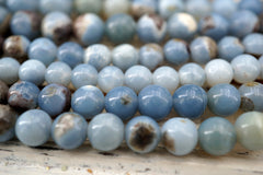 Owyhee Blue Opal round beads 6-7mm (ETB01648) Unique jewelry/Vintage jewelry/Gemstone necklace