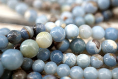 Owyhee Blue Opal round beads 6-7mm (ETB01648) Unique jewelry/Vintage jewelry/Gemstone necklace
