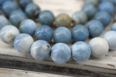 Owyhee Blue Opal round beads 7-7.5mm (ETB01645) Unique jewelry/Vintage jewelry/Gemstone necklace