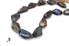 Rare Boulder Opal freeform faceted beads (ETB00457)