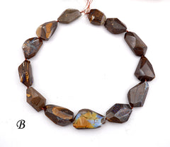 Rare Boulder Opal freeform faceted beads (ETB00457)
