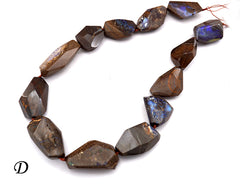 Rare Boulder Opal freeform faceted beads (ETB00457)