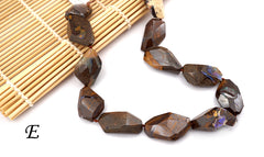 Rare Boulder Opal freeform faceted beads (ETB00457)