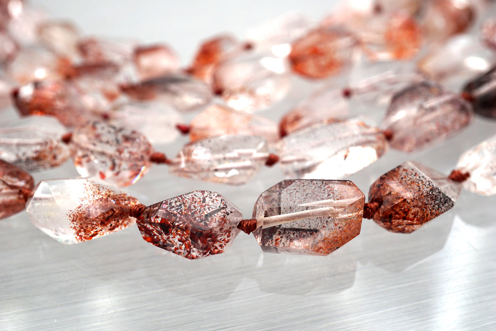 AA Grade Lepidocrocite Quartz faceted beads (ETB00430)