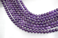 Amethyst 7mm round beads (ETB01319)